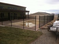 Wrought Iron Spear Top around pool